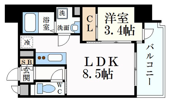 新開地駅 徒歩3分 2階の物件間取画像